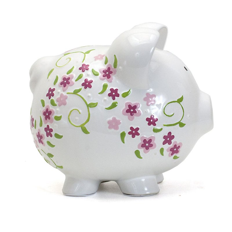Child to Cherish Ceramic Piggy Bank for Girls, Shabby Chic - Image 4